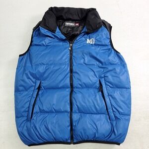 Miliet‎ Blue Quilted Down Puffer Vest Jacket Gorpcore Hiking Casual Adult L EUC